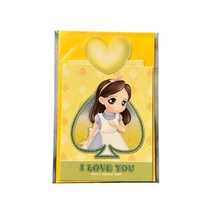 Vintage Orange Story Lovely White I Love You Greeting Card Y2K Korean Stationary